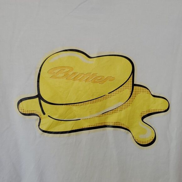 BTS T-shirt Butter official MD T-shirt size XL White Back Butter Print - Picture 7 of 14